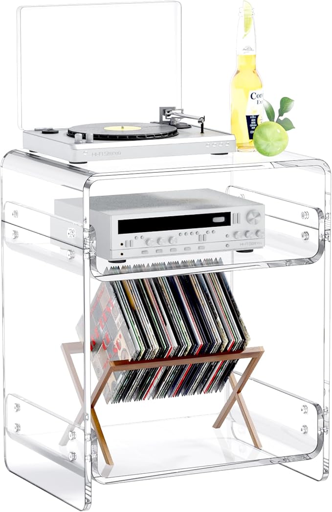 Acrylic Record Player Table by SmittenLife