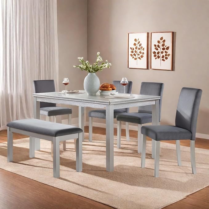 Dining Table Set for 5, 6 Piece Dining Room Table Set by Outdoorchairs