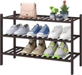 Shoe Rack for Closet, 3-Tier Bamboo Wood Shoe Racks, Stackable | Beautiful | by VIEWCARE