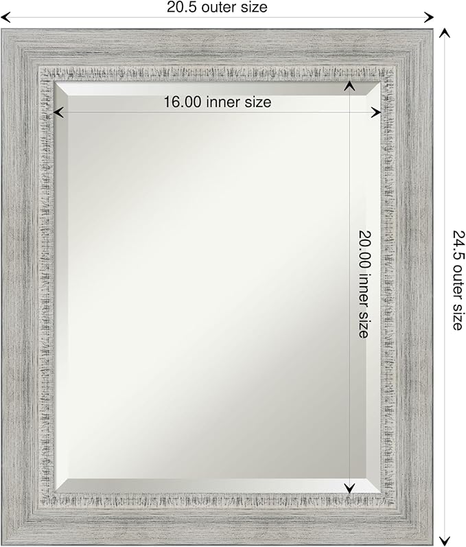 Amanti Art White Bathroom Mirror - Image 4