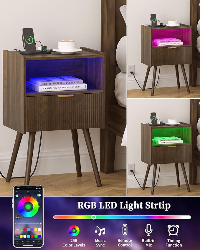 Nightstand, Modern Bedside Table - Image 5