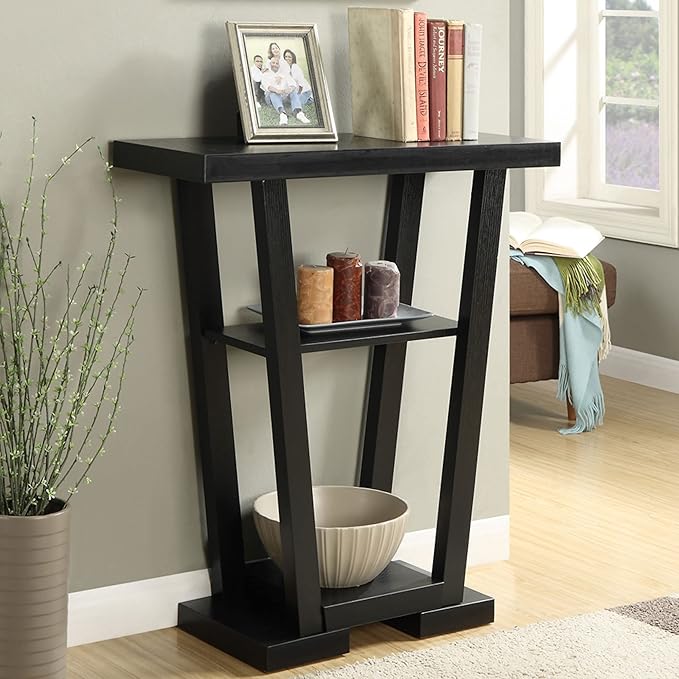 Convenience Concepts Newport V Console Modern Sofa Storage Shelves, Narrow - Image 2