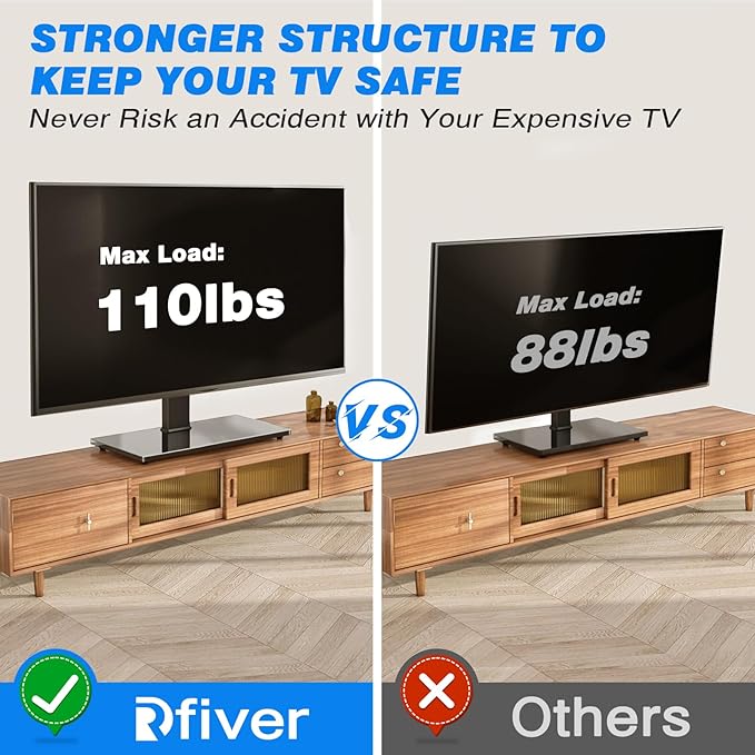 Rfiver Universal Swivel Table Top TV Stand - Image 2