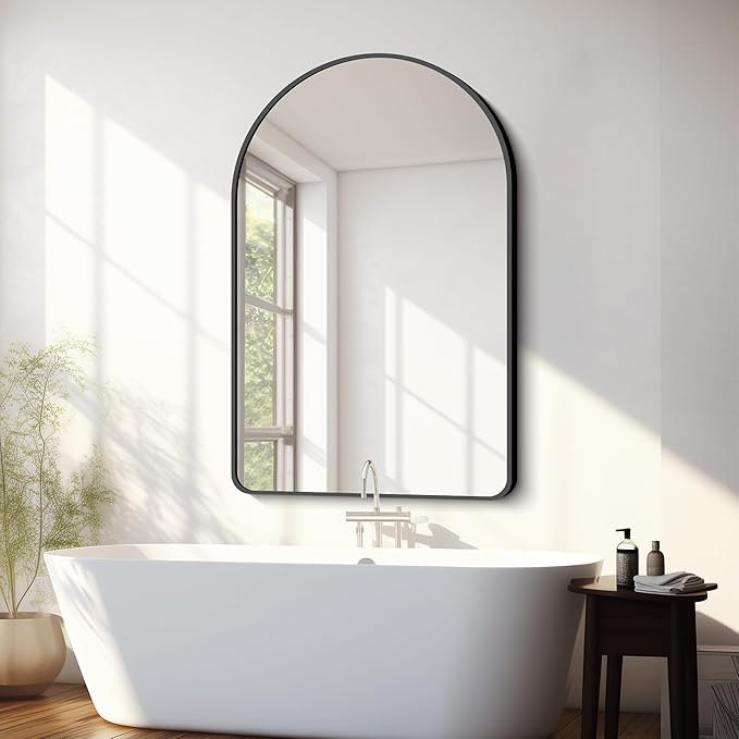 FORBATH Arched Mirror 30x48 Inch, Hanging or Leaning Against Wall - Image 7