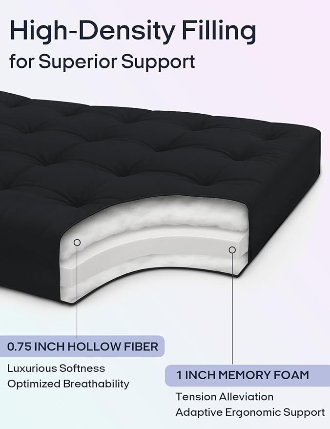 Syrinx Japanese Floor Futon Mattress, Foldable Tatami Sleeping Pad - Image 2