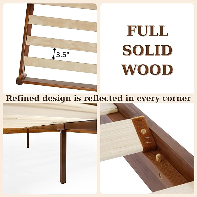 Bme Dinkee King Bed Frame Wood 15 Inch - Image 8
