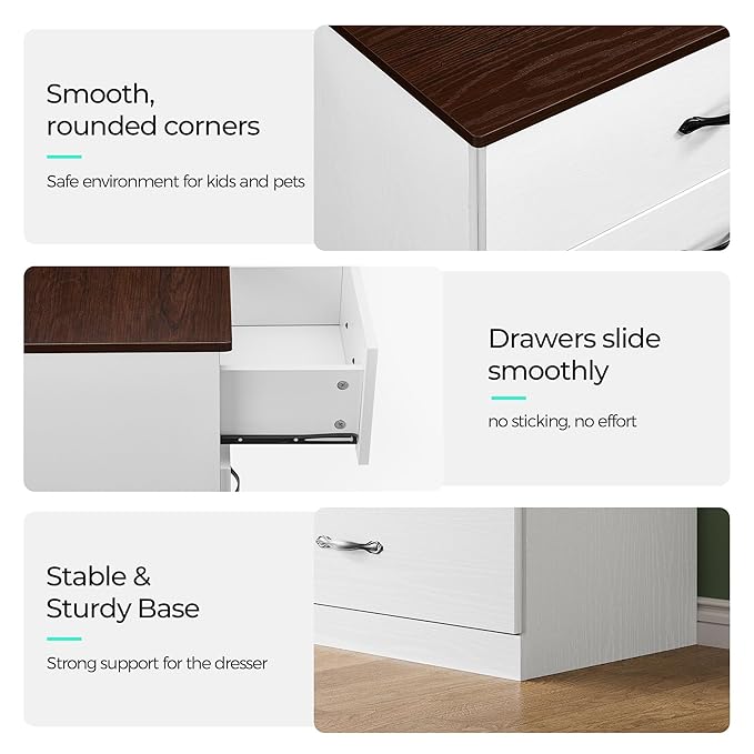 LINSY HOME 8 Drawer Dresser for Bedroom, Modern TV Stand Dressers - Image 4