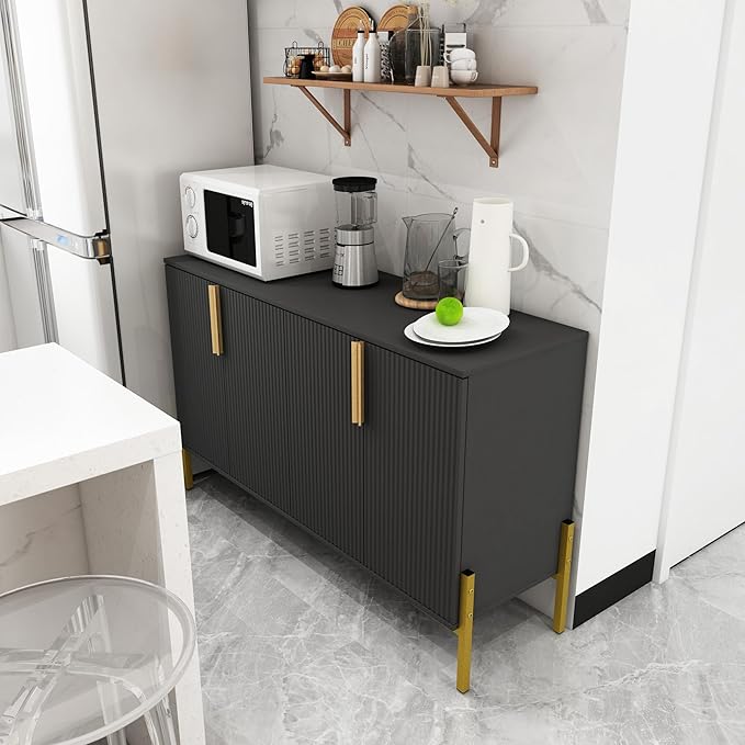 4 Doors Sideboard Buffet Cabinet - Image 6