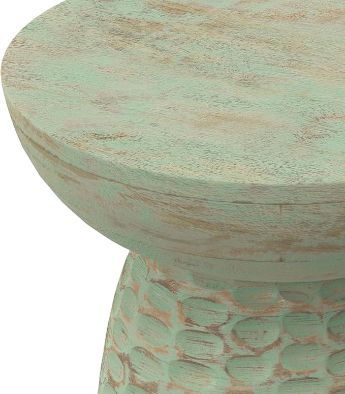 SIMPLIHOME Boyd 13-inch Wide Solid Mango End Table in Green Wash, - Image 8