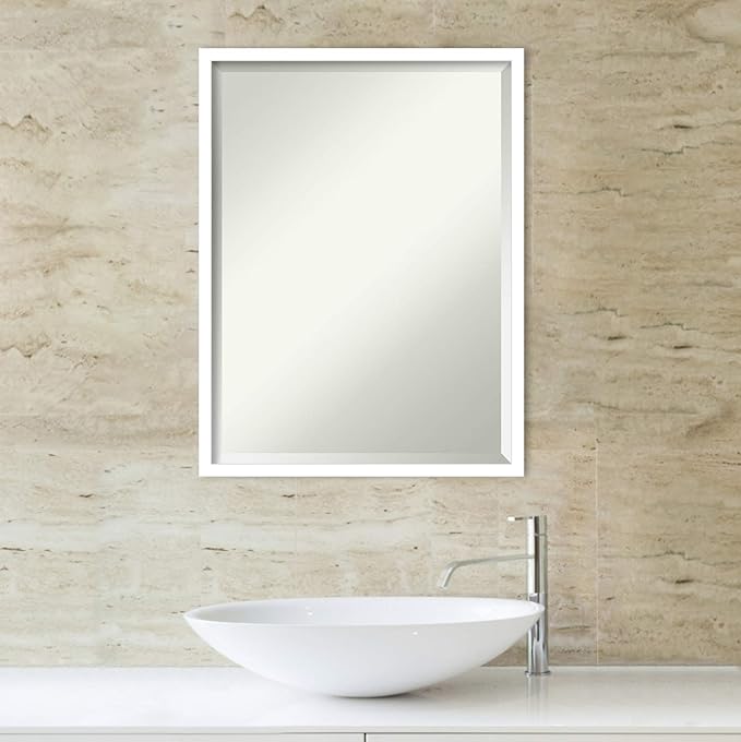 Amanti Art White Bathroom Mirror - Image 5