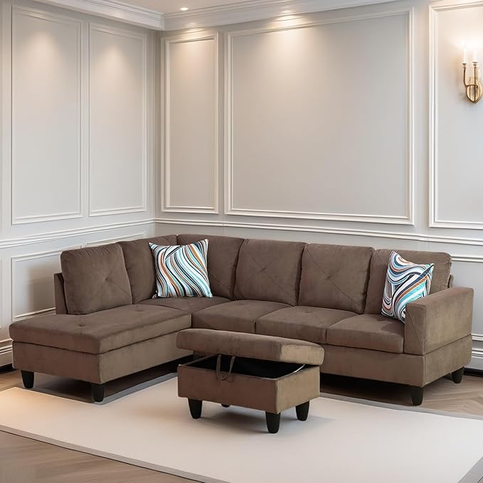 L Shaped Sectional Couch Sofa, Modern Couches - Image 6