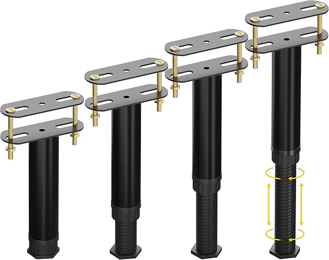 4 Pcs Adjustable Height Bed Support Legs 7.08-12.6 inch by Wlrrcwdttc