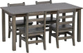 ECR4Kids 24in x 48in Rectangular Hardwood Table and Chair Set, 12in Seat Height by ECR4Kids