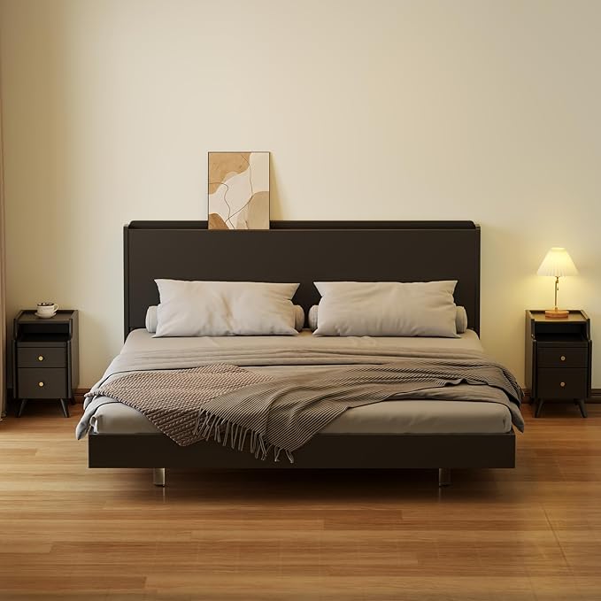 Wood Nightstand, Bedside Table for Bedroom - Image 8