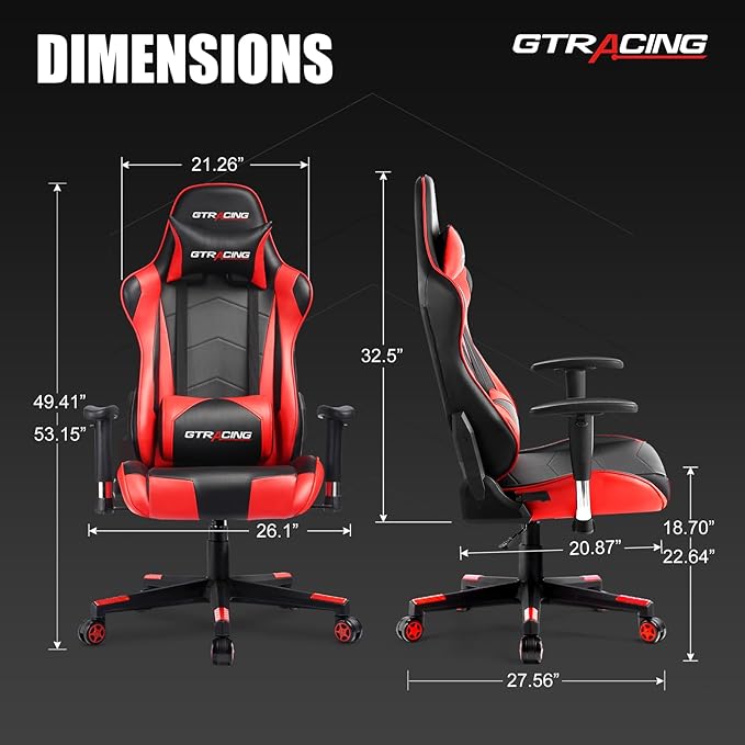 GTRACING Gaming Chair Racing Office Computer Ergonomic Video Game Chair - Image 3