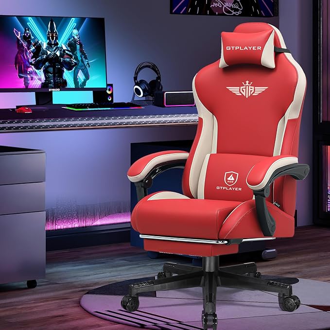 GTPLAYER Gaming Chair with Footrest, Big and Tall Game Chair High Back Computer - Image 9