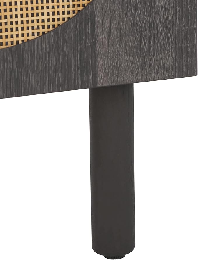 SAFAVIEH Home Collection Ophelia Distressed Black 2-Door 2-Shelf Entertainment - Image 8