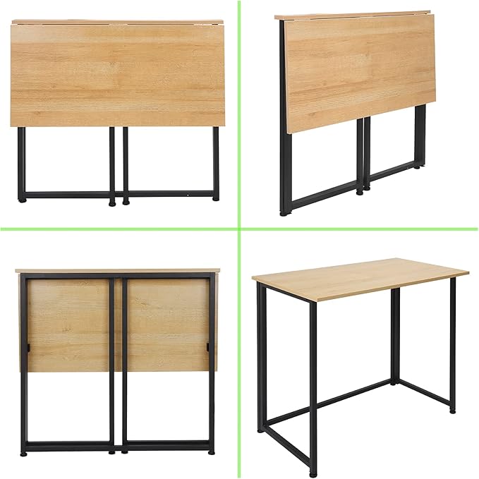 Leopard Folding Computer Desk for Small Spaces, Space-Saving Home Office Desk - Image 5