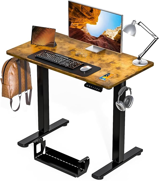 Kingant Standing Desk Height Adjustable Small Electric Stand Up Desks by KINGANT