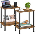 End Table, Small Side Table, 2-Tier Nightstand by YUFAM
