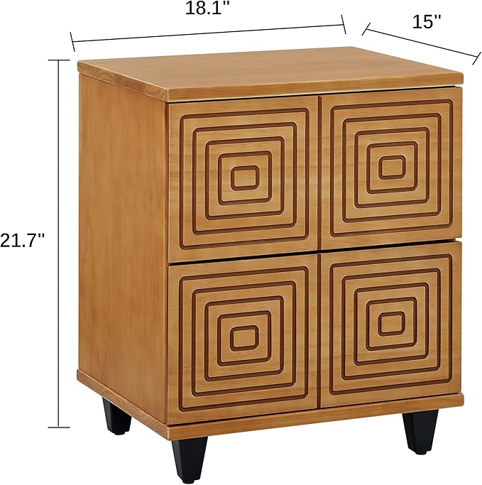 MUSEHOMEINC Wood Nightstand - Image 2