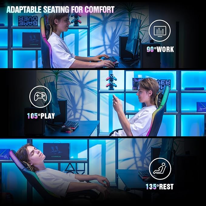 GTPLAYER Gaming Chair, RGB Gaming Chairs - Image 8