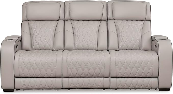 Signature Design by Ashley Boyington Contemporary Leather Match Power Reclining - Image 4