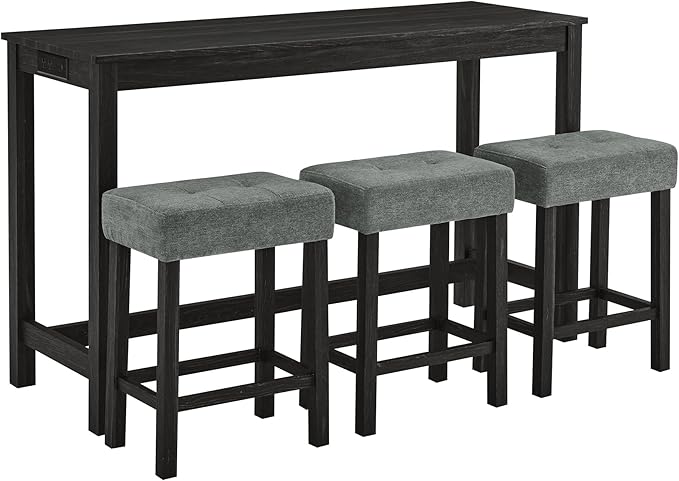 Ball & Cast 4 Piece Kitchen Dining Room Table and Chairs Set, Farmhouse Wooden - Image 9
