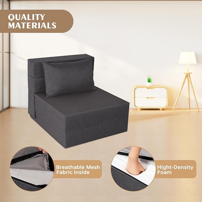 Folding Sofa Bed, Foldable Sleeper Chair - Image 5