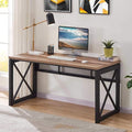 BON AUGURE Computer Desk for Home Office, Sturdy Office Desk, Wide Wood Metal by BONAUGURE