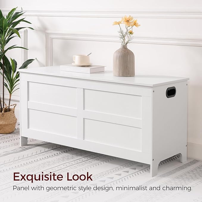 Storage Chest, 39.4” Large Toy Chest, Entryway Storage Trunk, Storage Bench - Image 6