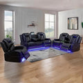 PU Leather Power Reclining Sofa Set by LynginsCreativeLife