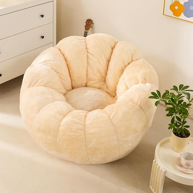 Pumpkin Bean Bag Sofa Chair for Adult, Beanbag Couch - Image 7