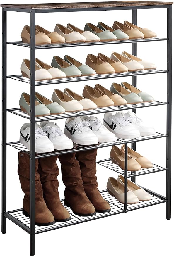 6 Tier Shoe Rack Organizer, Metal Mesh Shoe Storage Shelf, Storage Boots .for - Image 4