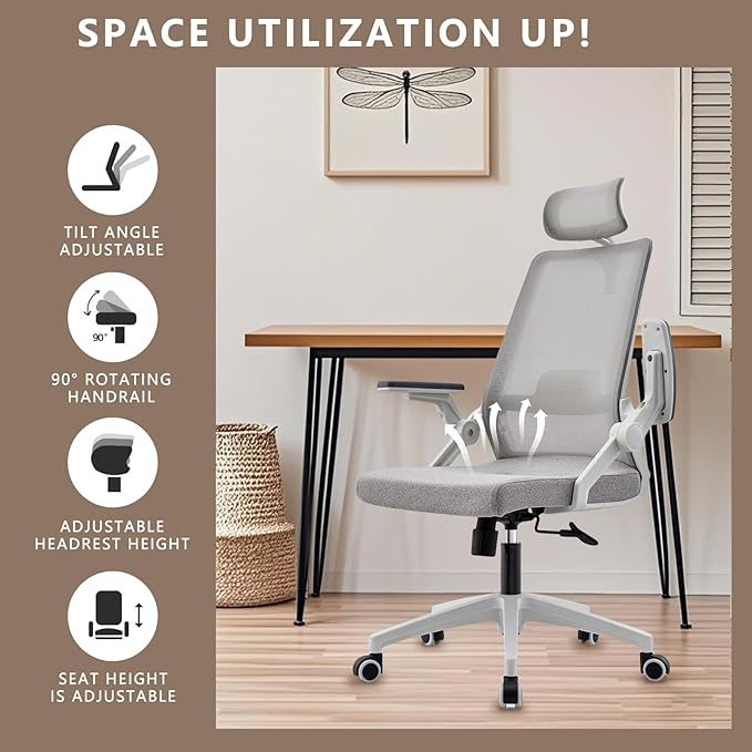 Ergonomic Swivel Task Chair High Back Home Desk Chair Computer Office Chair - Image 6