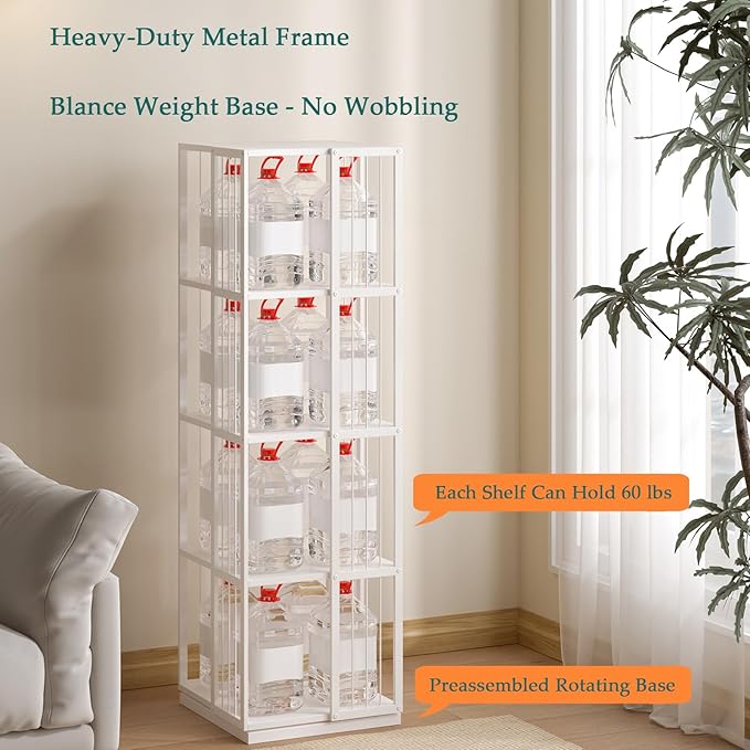 Square Rotating Bookshelf Tower - Image 4