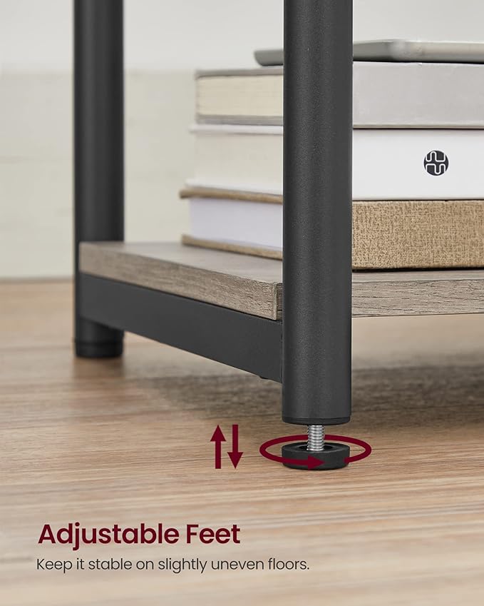 VASAGLE Side Table with Charging Station, 3-Tier End Table with USB Ports and - Image 10