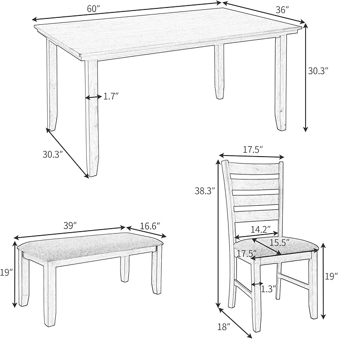 Ball & Cast 6 Piece Dining Table Set - Image 3