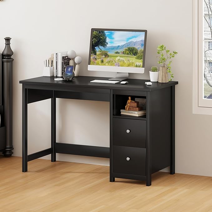 Desk with Drawers, Modern Small Computer Desk - Image 6