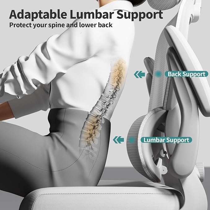 TRALT Office Chair Ergonomic Desk Chair, 330 LBS Home Mesh Office Desk Chairs - Image 5