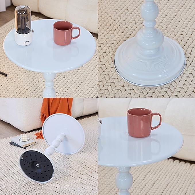 Chic Vintage Round Side Table - Image 6