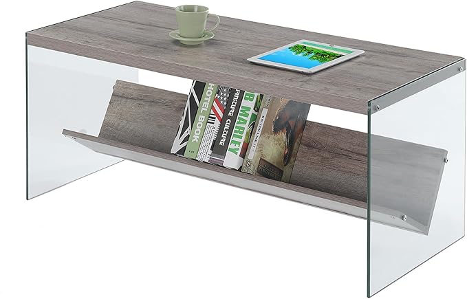 Convenience Concepts SoHo Modern Living Storage Shelf, Contemporary Coffee Table - Image 4