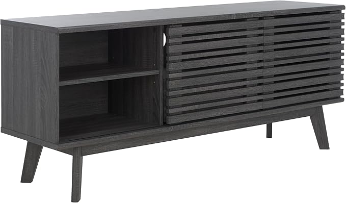 SAFAVIEH ESMA TV Stand for up to 60" Flatscreen – Distressed Black, Low - Image 7