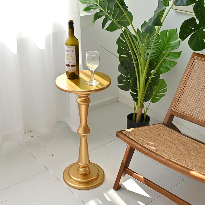 SwallowLiving Small Round Side Table, Tall End Tables Living Room, Narrow Night - Image 7