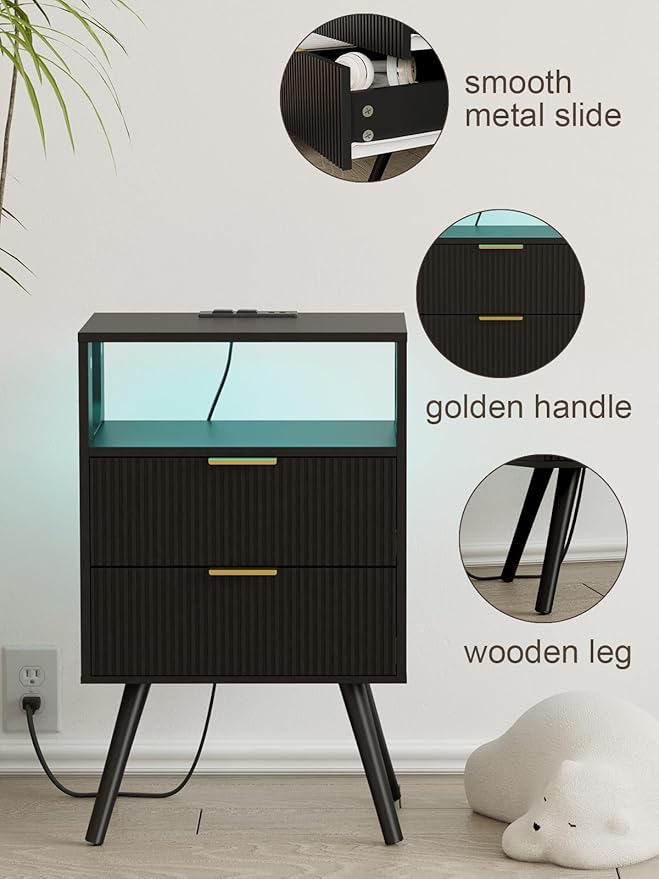 Nightstand, Modern Bedside Table - Image 5