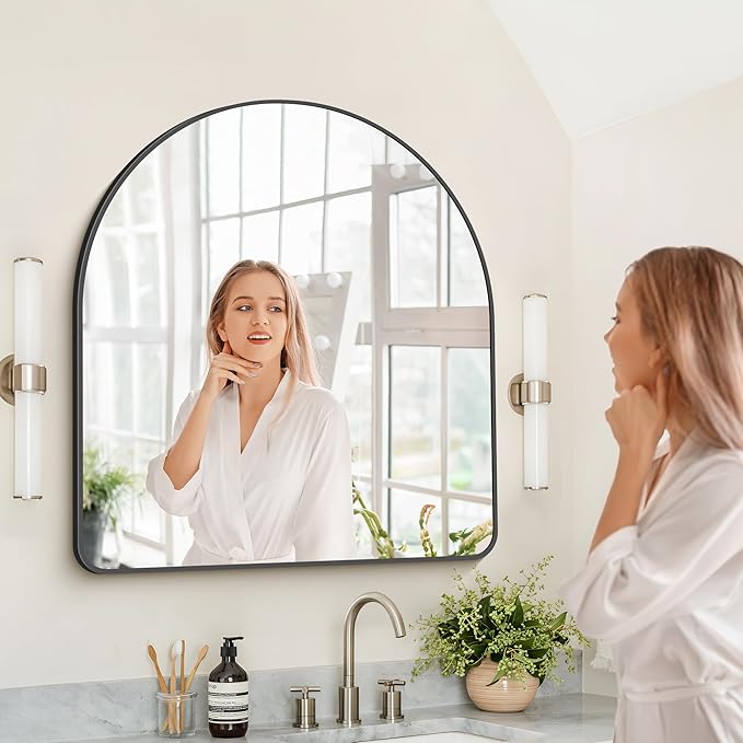 Arched Bathroom Mirror, Wall Mounted Mirror, Living Room, Vertically Hanging - Image 2
