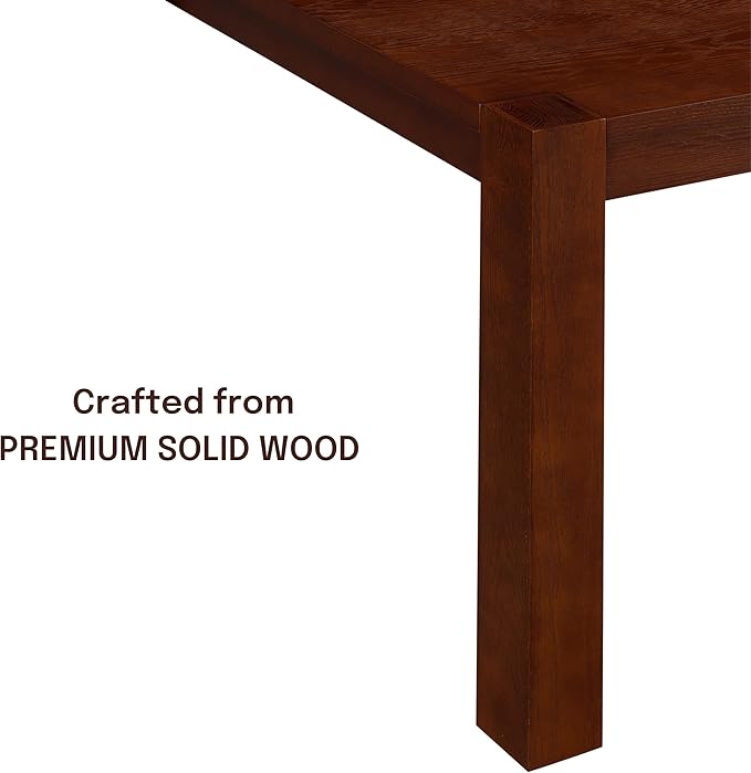 NTC Block 71 Inch Modern Farmhouse Dining Table, Rectangular Dinner Table - Image 3
