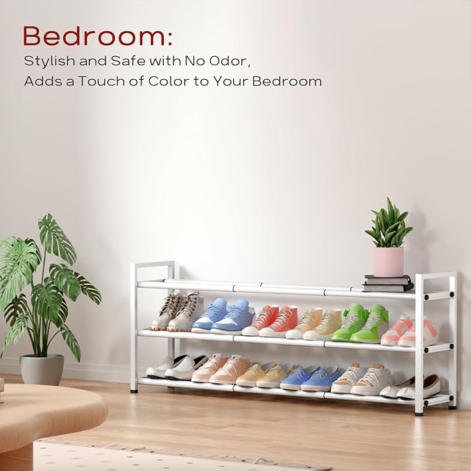 Bumusty 3-Tier Long Expandable Shoe Rack - Image 4