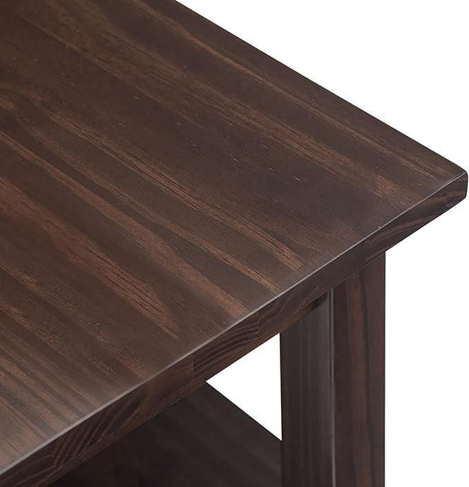 SIMPLIHOME Warm Shaker SOLID WOOD 14 inch Wide Rectangle Transitional Narrow - Image 7