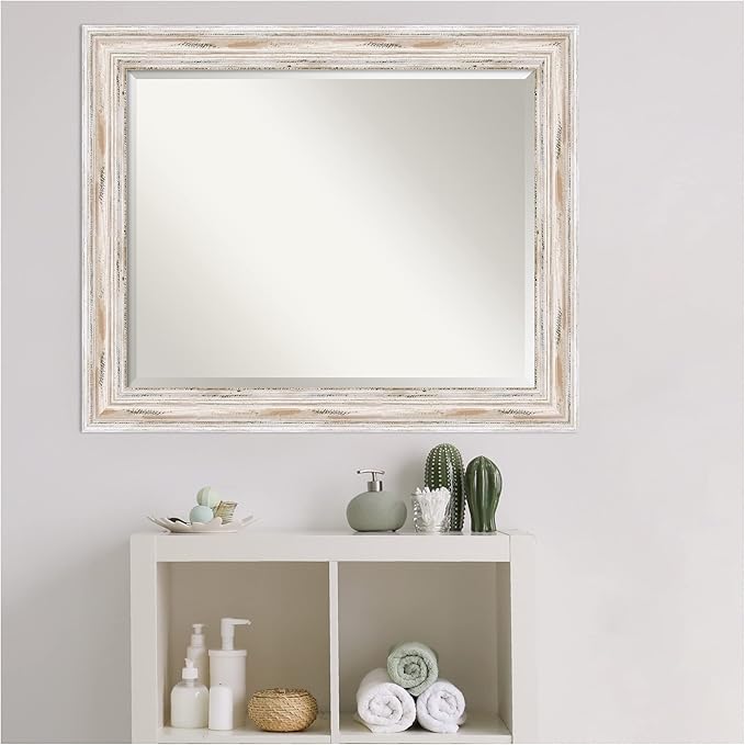 Amanti Art White Bathroom Mirror - Image 9